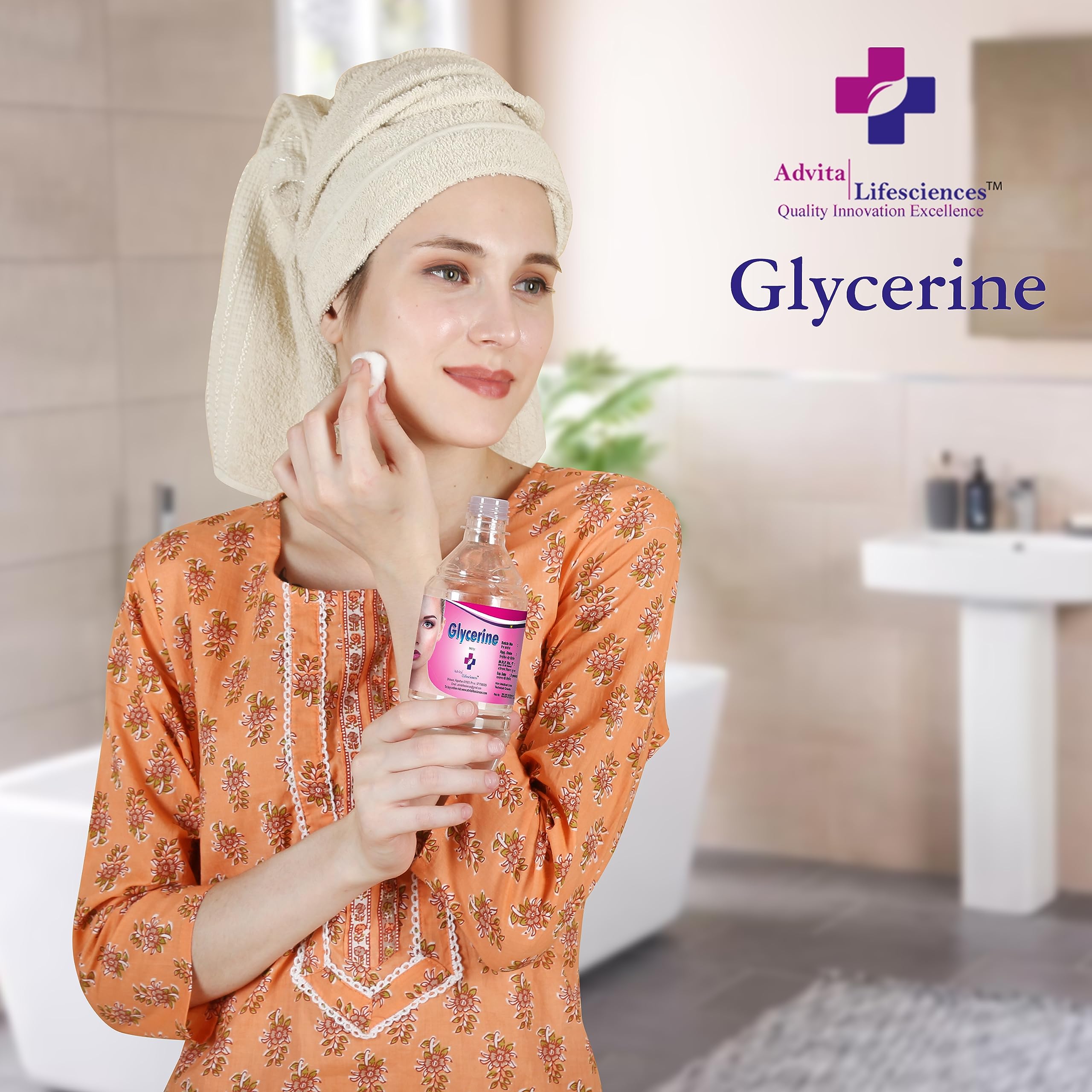 Advita Lifesciences Pure & Thick Liquid Glycerin (400g) - Natural Unscented Skin & Hair Moisturizer for Dryness Relief | Hydrates Face, Body & Scalp | Perfect for DIY Beauty Recipes & Winter Care