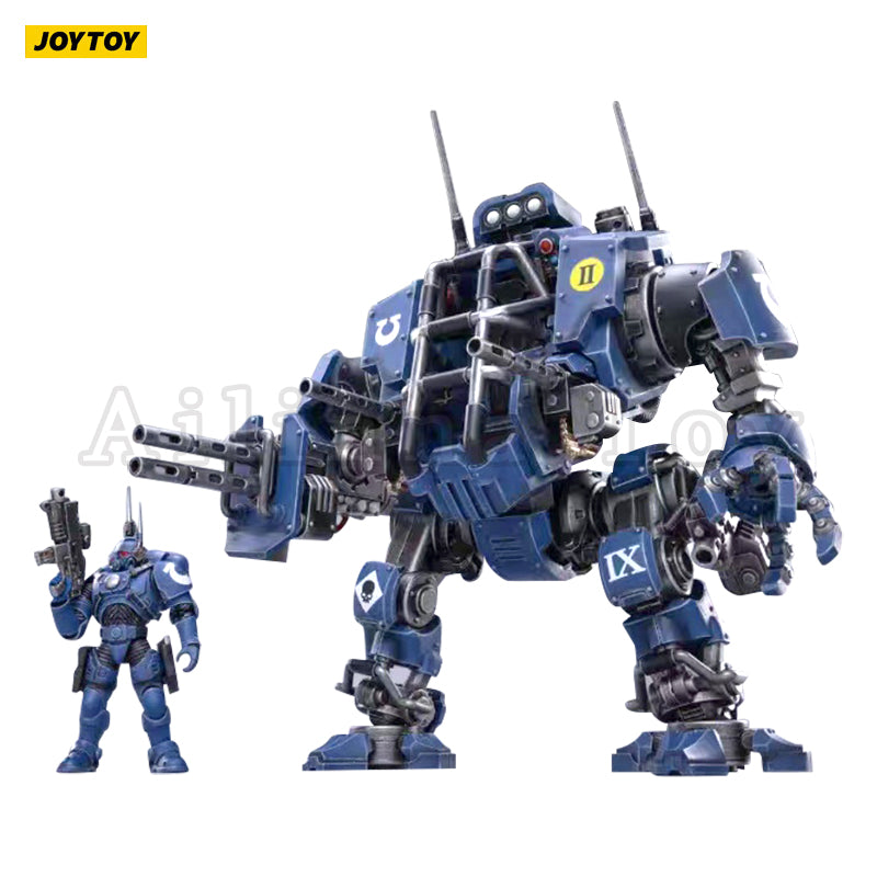 JOYTOY 1/18 Scale Warhammer 40K Vanguard Space Marines Ultramarines Invictor Tactical Warsuit Action Figure - Collectible Model for Display & Wargaming Scenes