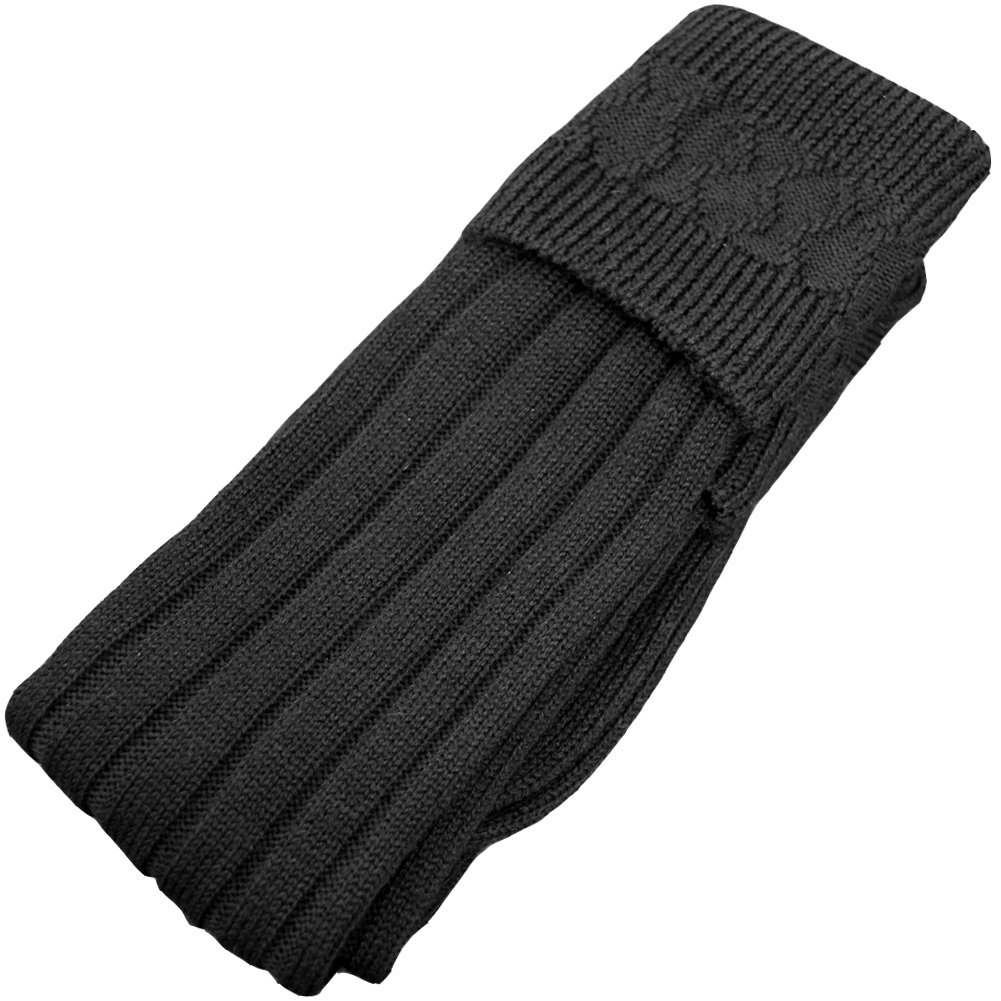 Premium Black Kilt Socks for Men - Comfortable & Durable Scottish Highland Dress Socks - Perfect for Weddings, Renaissance Fairs & Celtic Events