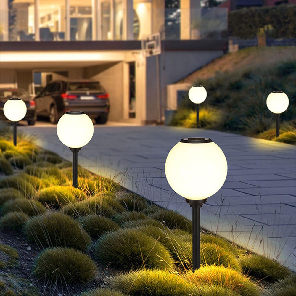 Solar Pathway Lights Outdoor Waterproof - Dimmable LED Garden Lights with Remote Control for Yard, Patio, Walkway & Landscape | Solar Powered Decorative Lighting for Driveway, Backyard & Garden Pathways
