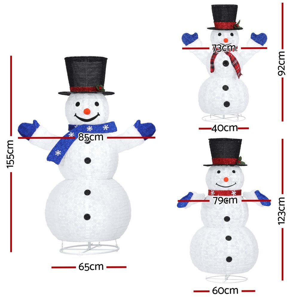330 LED Christmas Fairy Lights with 3 Snowman Decorations - Indoor/Outdoor Holiday String Lights for Home, Tree, and Party Decor