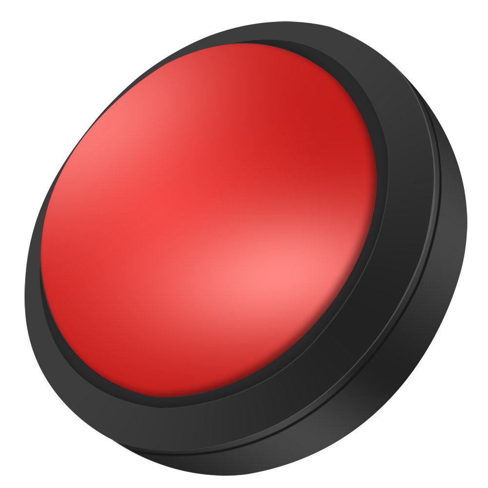 100mm LED Push Buttons - Large Convex LED Arcade Game Buttons for DIY 2 Player Control Panel Replacement (Red) - Perfect for Arcade Cabinets, Gaming Consoles, and DIY Retro Gaming Projects