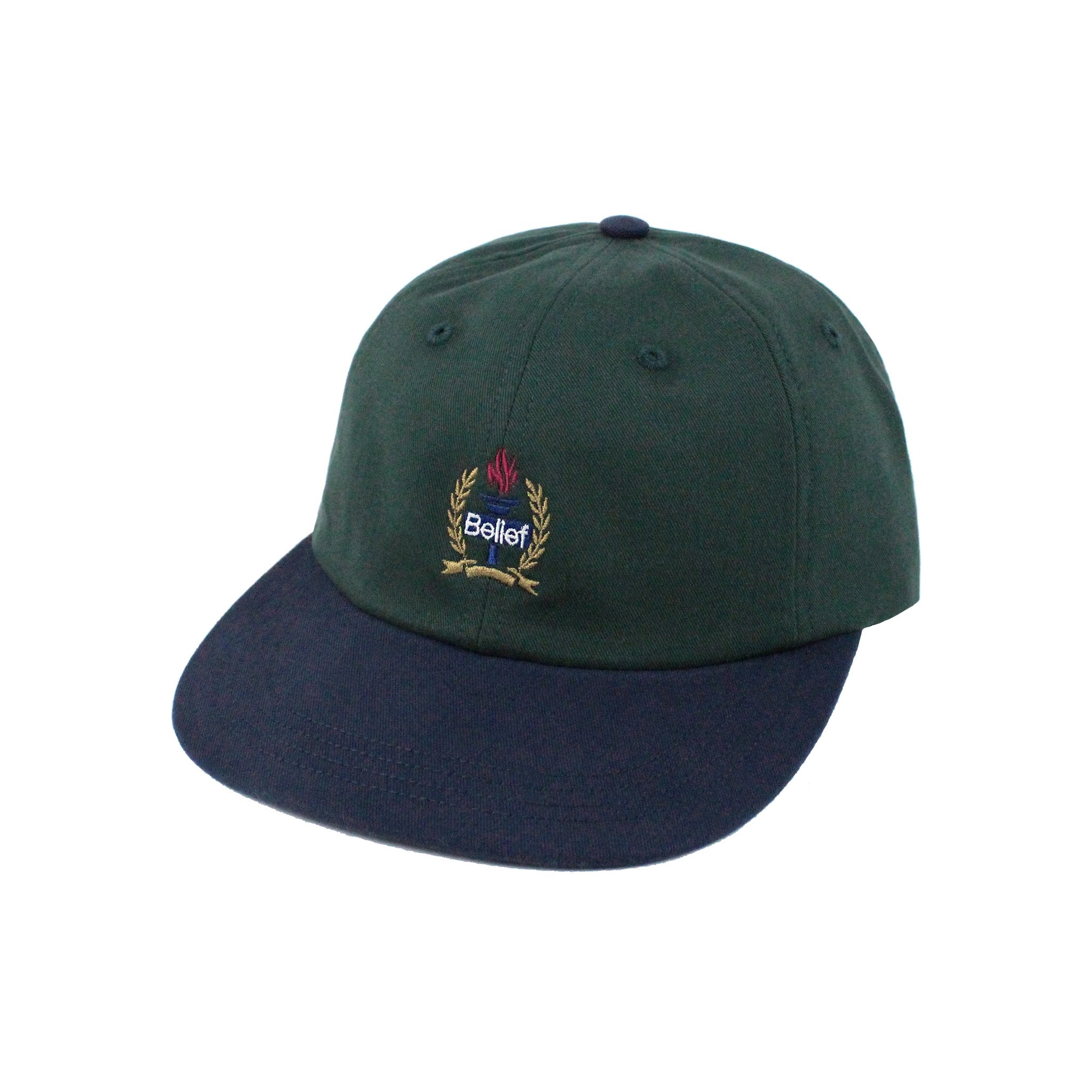 Belief NYC Liberty 6-Panel Baseball Cap - Spruce/Navy - Adjustable Dad Hat for Men & Women - Perfect for Outdoor Sports, Casual Wear & Street Fashion