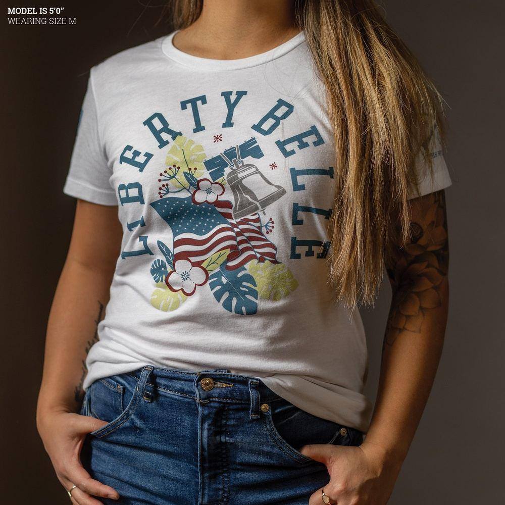 Liberty Belle Women's Slim Fit T-Shirt - White | Casual Wear, Everyday Comfort, Fashionable Tee for Outings & Relaxation