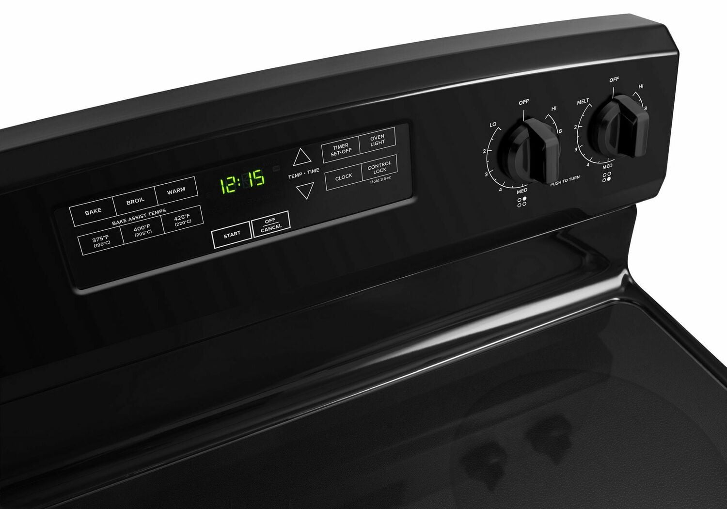 Amana AER6303MFB 30 Inch Black Electric Range with Extra Large Oven Window - Perfect for Home Kitchens & Baking Enthusiasts