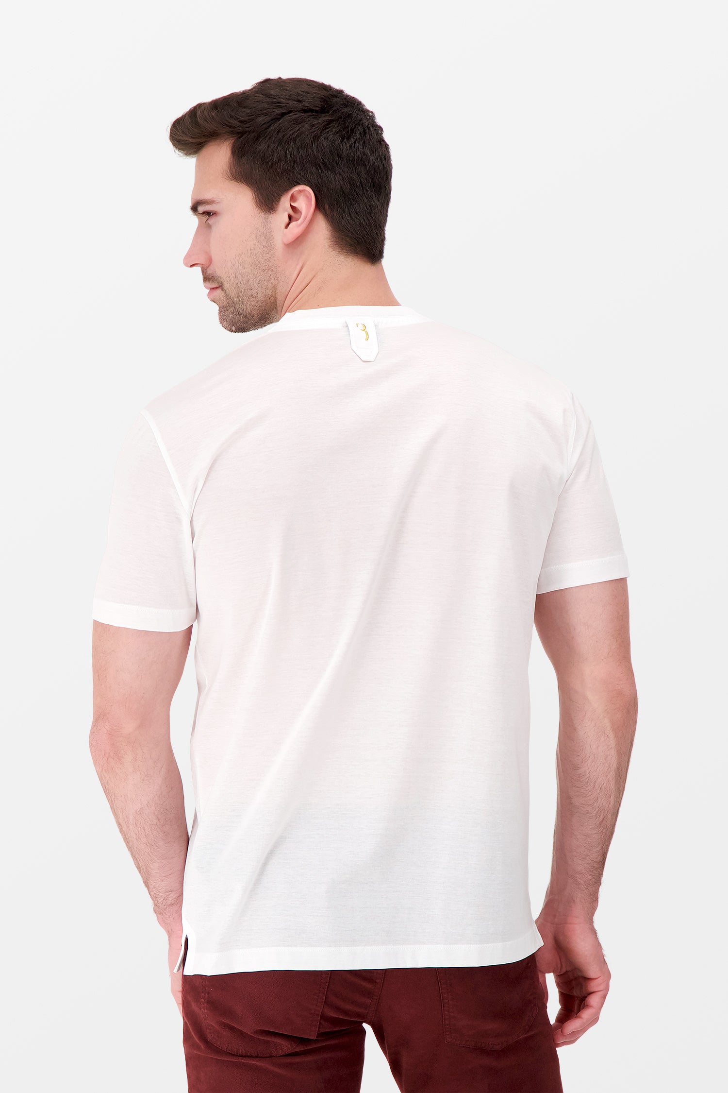 Billionaire White Short Sleeve Crew Neck T-Shirt with Embroidered Crest Logo - Perfect for Casual Wear, Street Style & Everyday Outfits