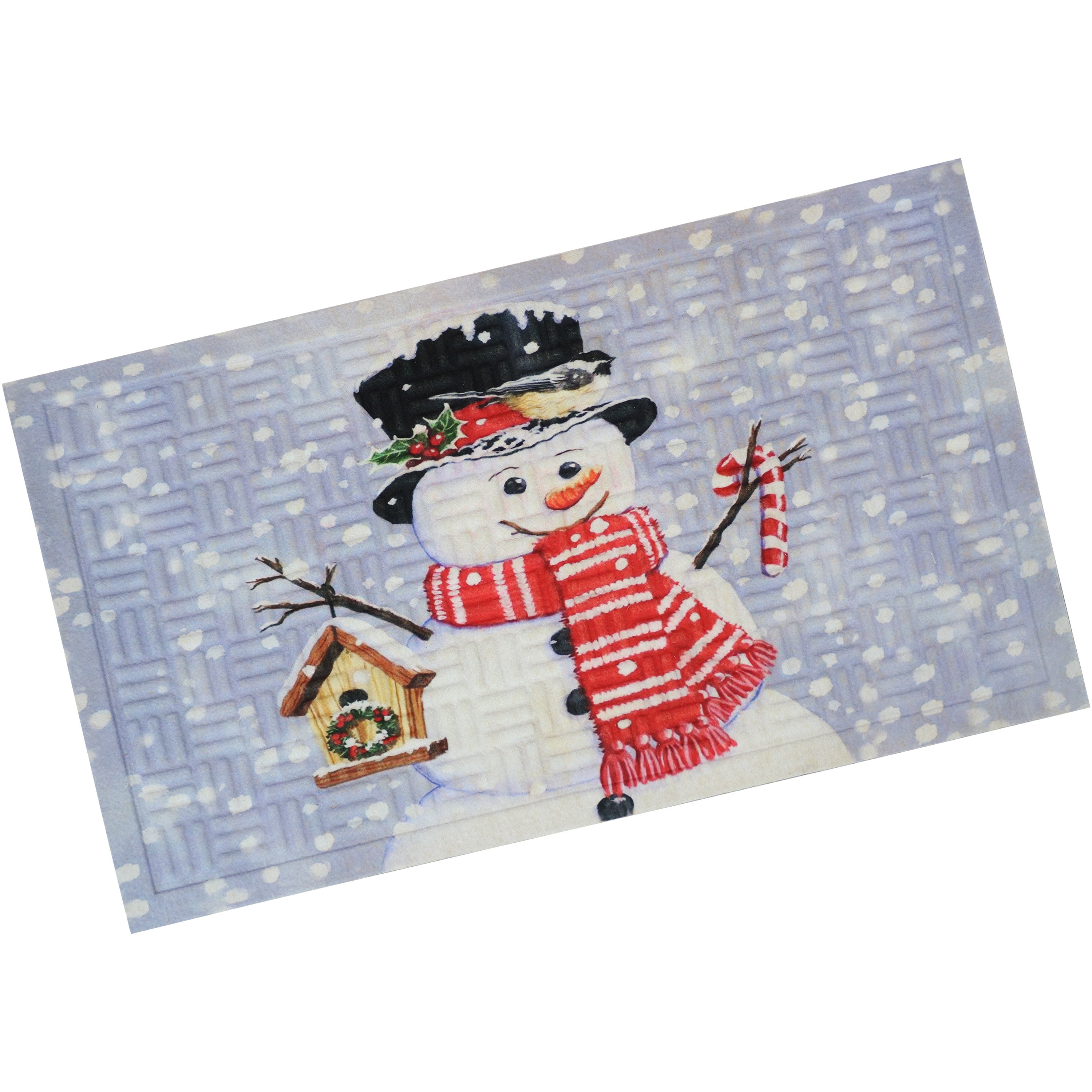 Sunnydaze 17.5 x 29 Indoor Holiday Doormat - Non-Slip Christmas Welcome Mat for Front Door, Porch, and Entryway Decorations