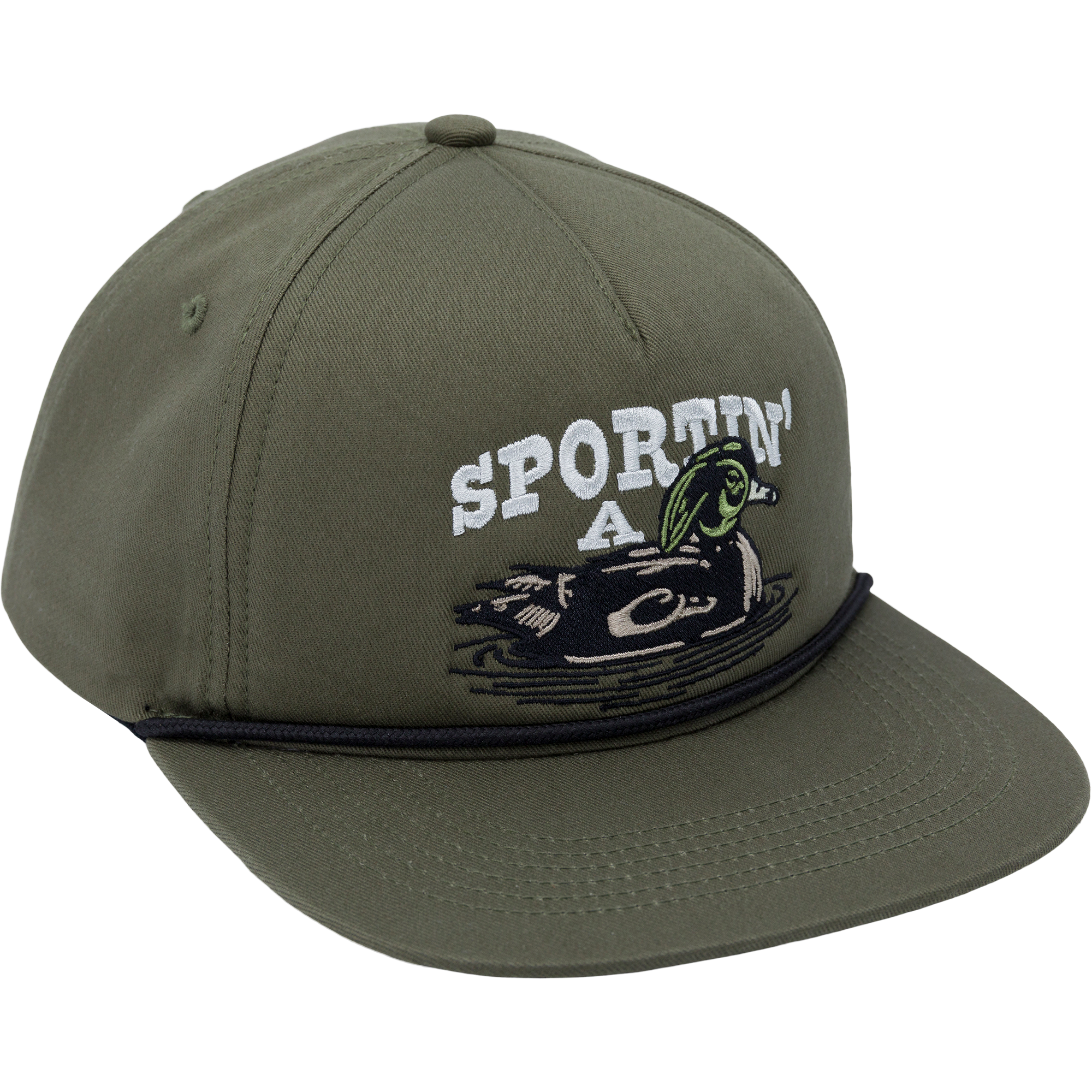 Sportin' A Woodie Rope Cap - Premium Adjustable Cotton Rope Hat for Men & Women - Perfect for Outdoor Activities, Beach, Fishing, and Casual Wear