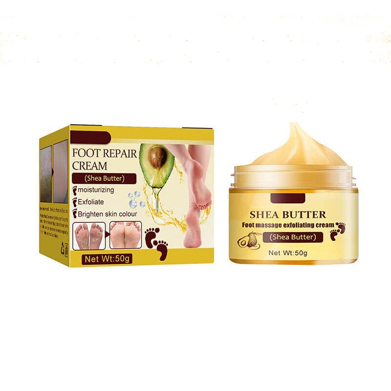 Herbal Foot Scrub with Shea Oil & Natural Extracts - Exfoliating & Moisturizing Cream for Dry, Rough Feet - Gentle Cleansing & Skin Renewal - Suitable for All Skin Types - Perfect for Pedicures, Spa Days & At-Home Foot Care (1pc)