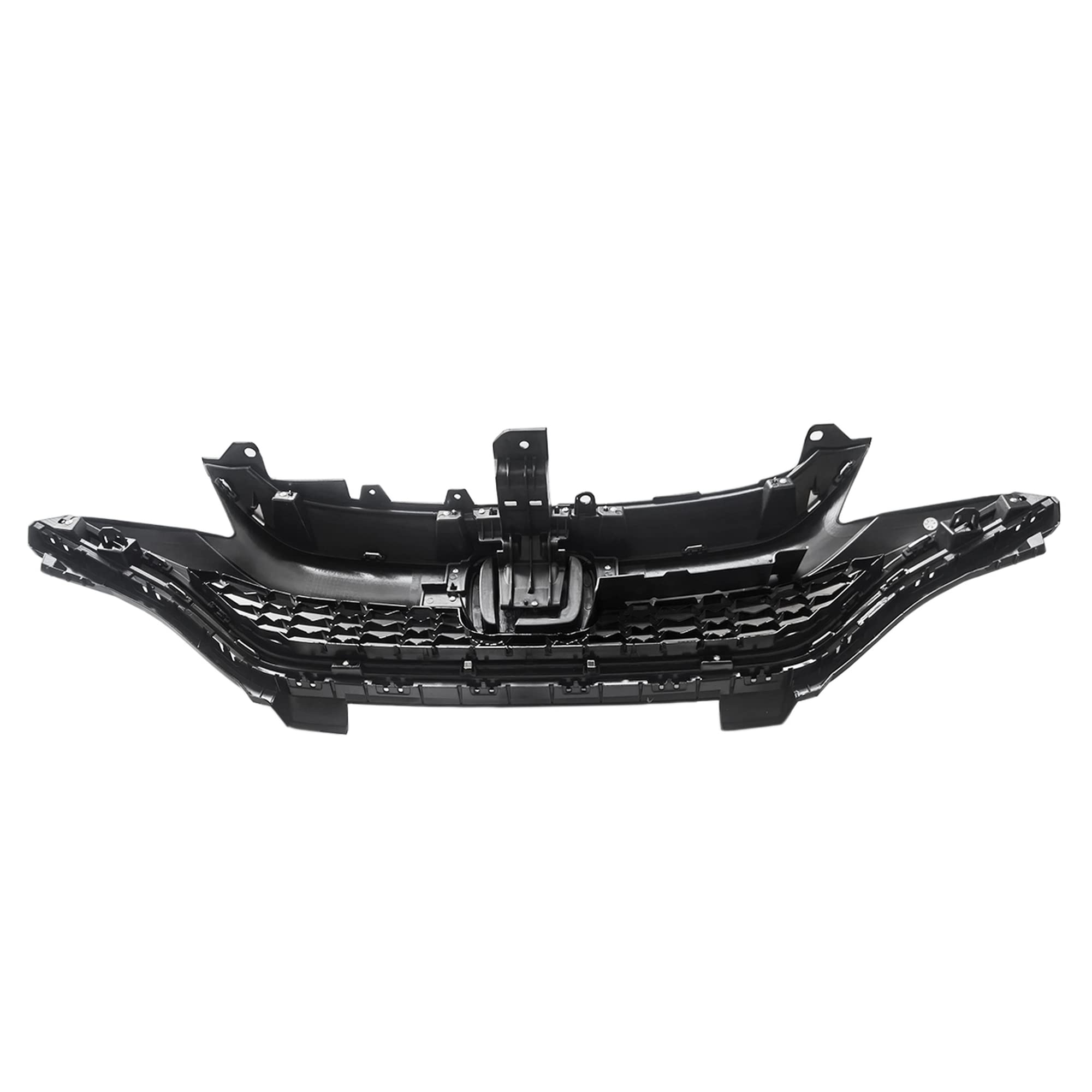 Black & Chrome Honeycomb Front Bumper Grille for 2018-2020 Honda Fit Hatchback | Replacement Part 71121T5RA50 | Enhances Style & Aerodynamics