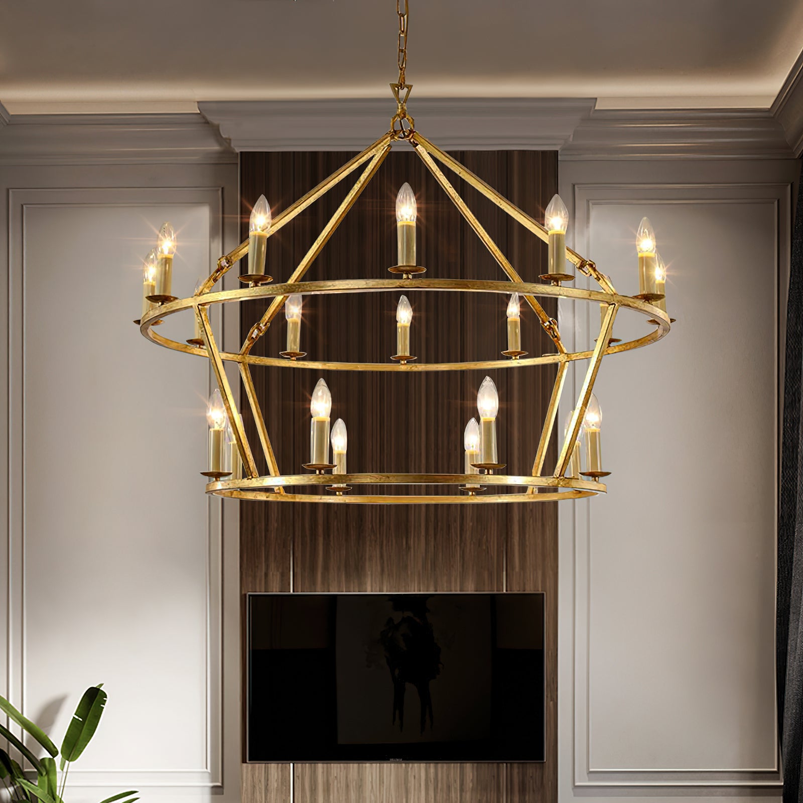 Darlana Crystal Chandelier - Modern Elegant Ceiling Light Fixture for Dining Room, Bedroom & Living Room Decor | Energy Efficient LED Lighting