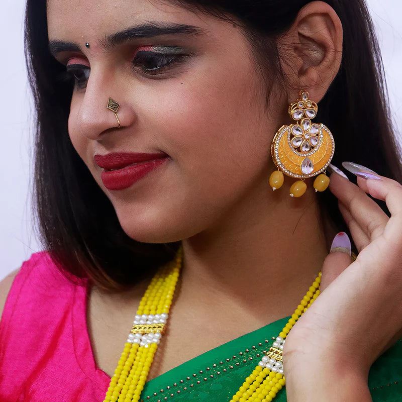 Luxury Gold Plated Royal Kundan Long Necklace for Women - Elegant Indian Bridal Jewelry for Weddings, Parties & Special Occasions