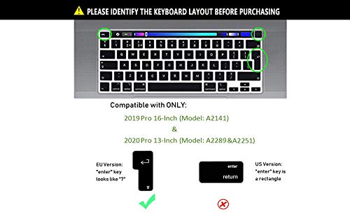 Russian Language Silicone Keyboard Cover for MacBook Pro 16