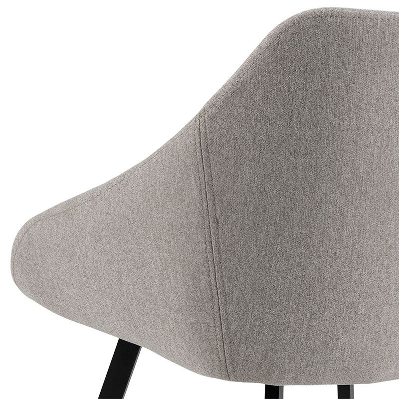 NILES Modern Dining Chair - Beige & Black Upholstered Accent Chair for Kitchen, Dining Room, or Home Office - Comfortable & Stylish Seating Solution