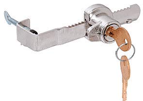 2 Pack CRL Chrome Adjustable Sliding Glass Door Lock with Thumb Screw - Fits Doors Up to 1/2