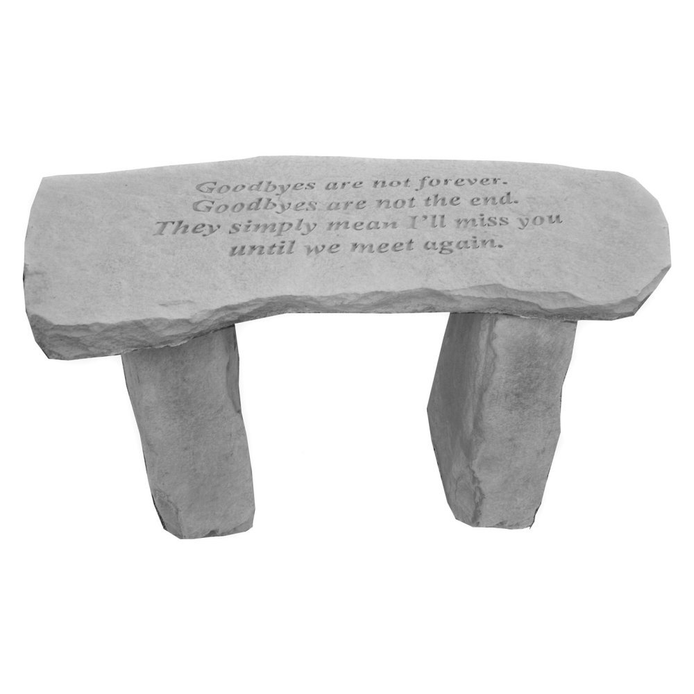 Kay Berry 37720 Goodbyes Are Not Forever Wooden Bench - Rustic Farmhouse Style Outdoor/Indoor Bench for Patio, Garden, or Entryway Decor