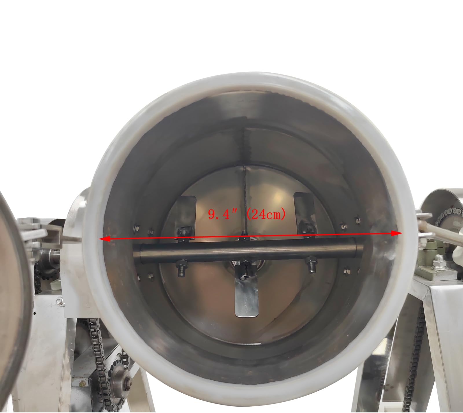 30L 360° Rotating Dry Powder Mixer - Metal Drum Particle Blender for Feed Granules & Metallurgy Powders | 110V 3KW Electric Mixing Machine | Ideal for Animal Feed Production & Industrial Powder Blending