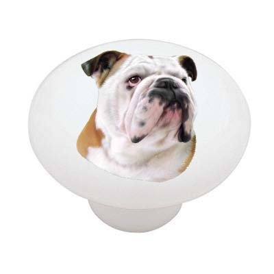 Stylish Bulldog Ceramic Drawer Knob - Vintage-Inspired Cabinet Hardware for Kitchen & Bathroom - Perfect for Home Decor and Furniture Upgrades