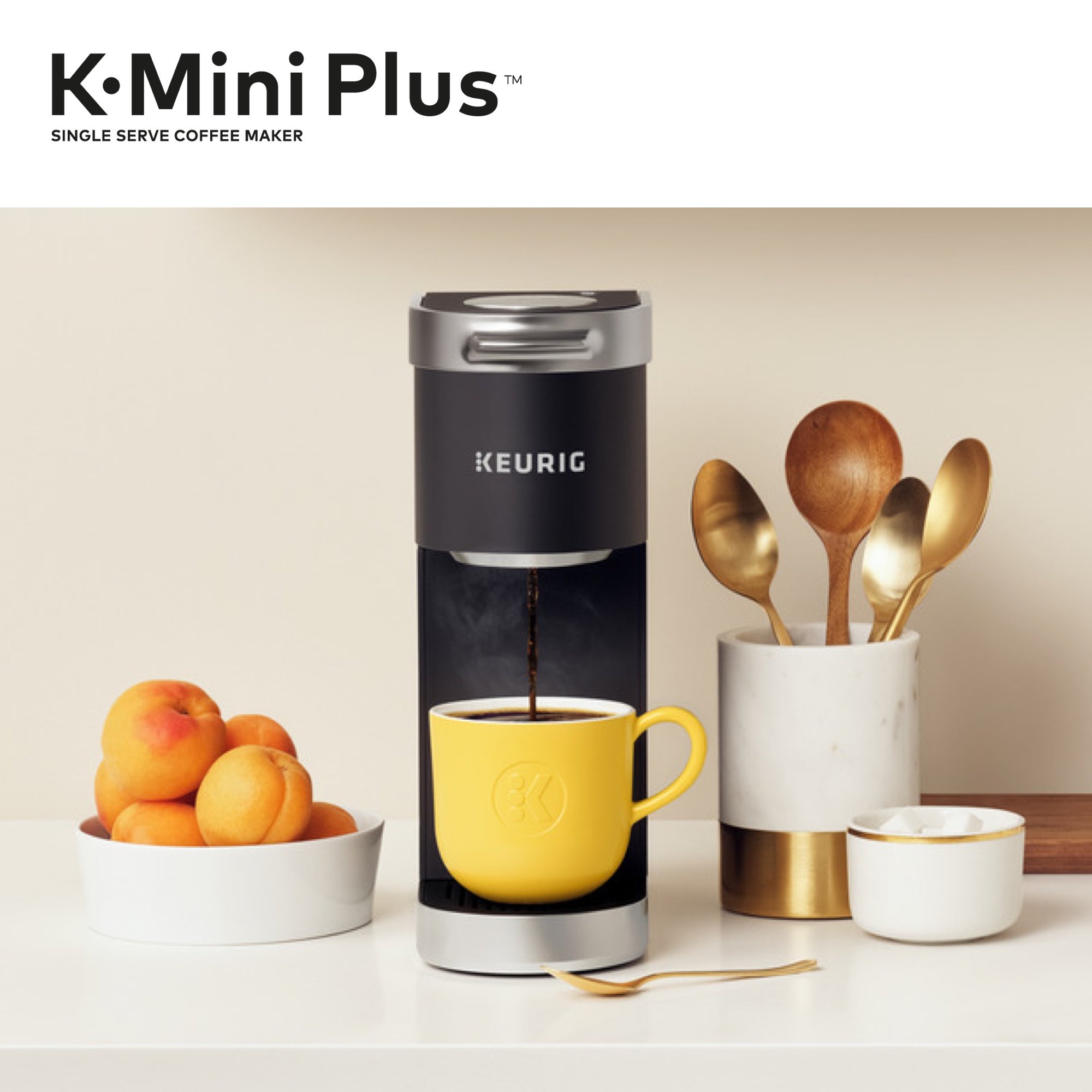 Keurig K-Mini Plus Single Serve Coffee Maker with McCafé Classic Collection Variety Pack (40 K-Cup Pods) - Compact Brewing for Home, Office & Dorm Use