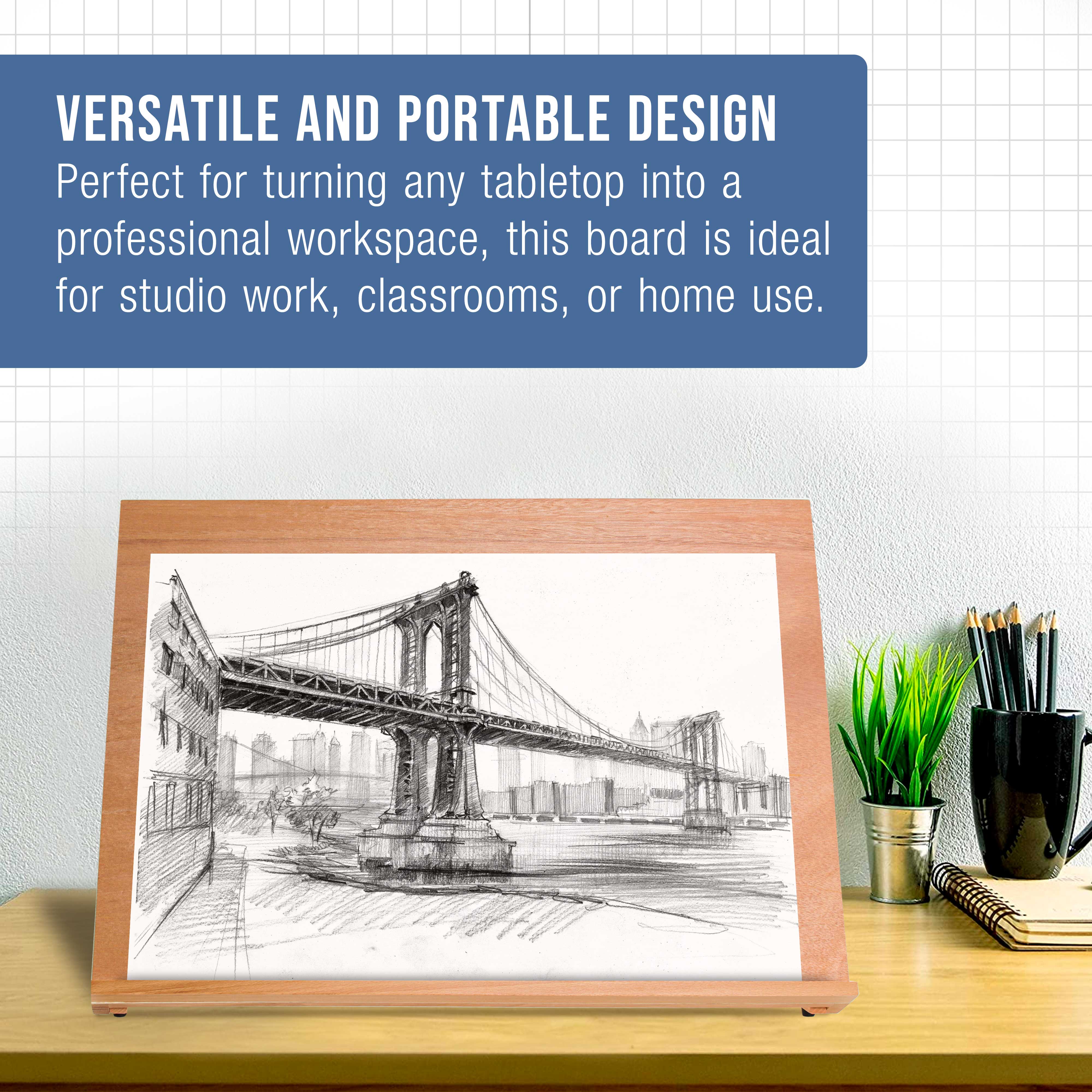Adjustable Wooden Drawing Board - 25 5/8