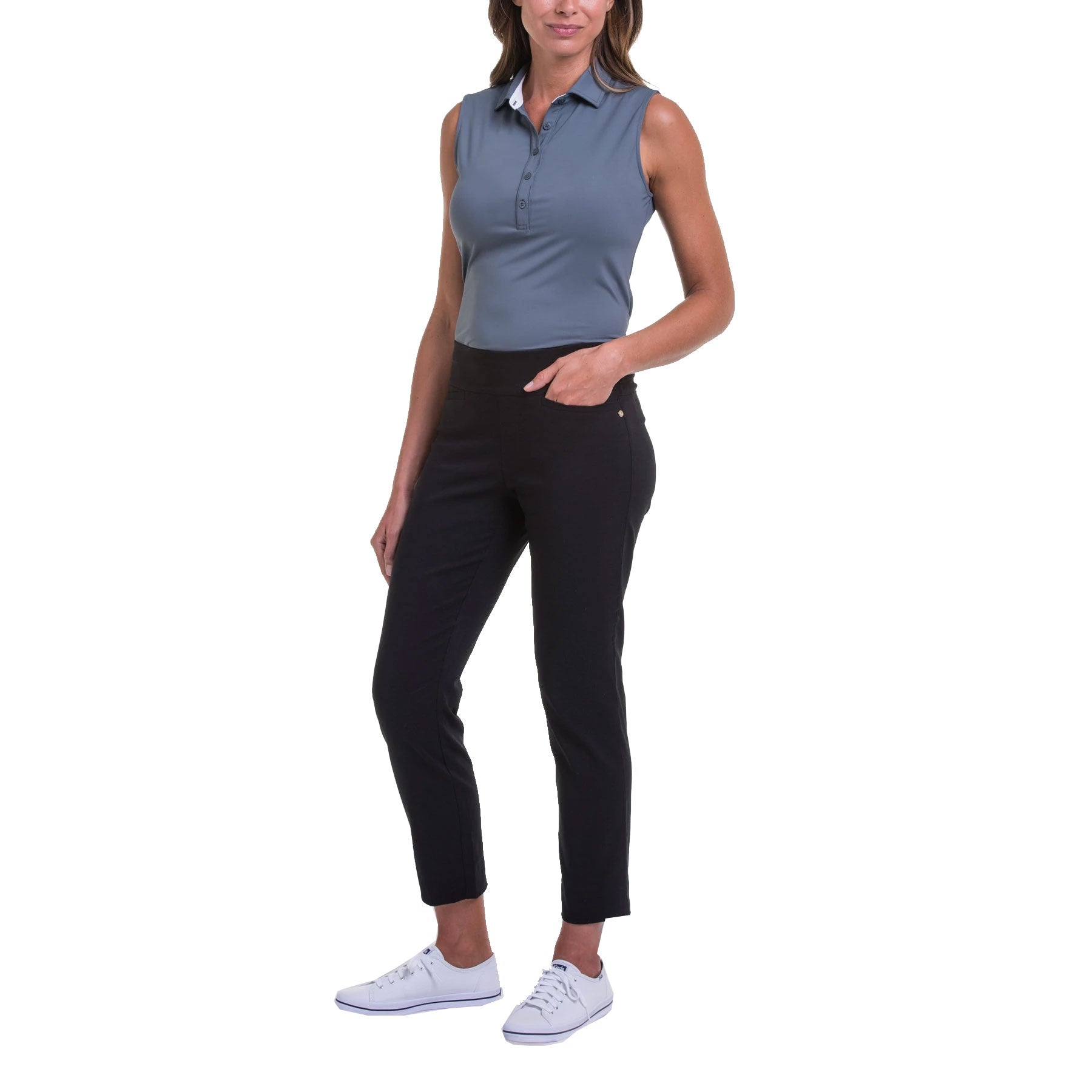 Fairway & Greene Women's Golf Pants - Breathable Stretch Black Trousers for Comfort & Performance on the Course | Perfect for Golf Tournaments & Casual Play