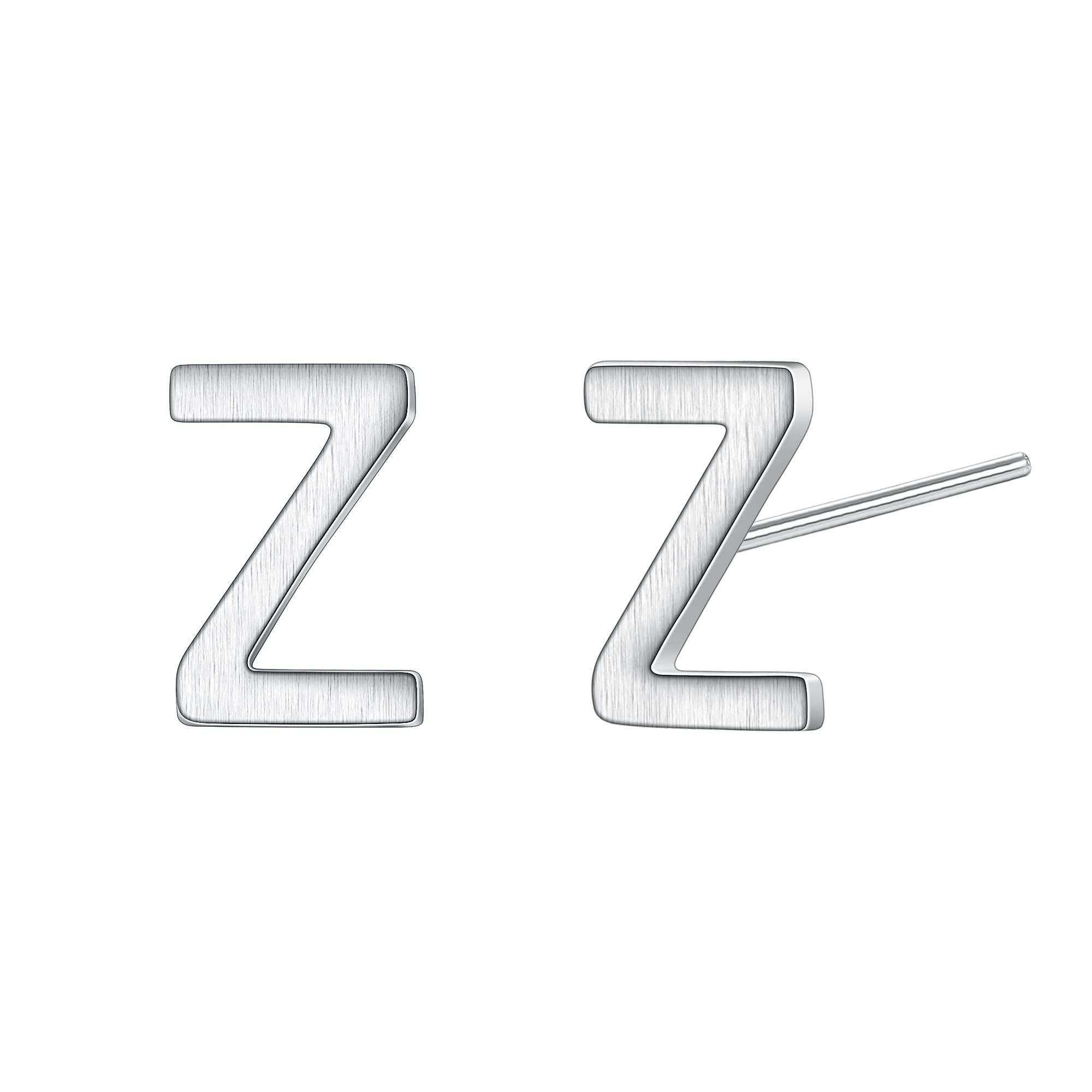 925 Sterling Silver Alphabet Initial Stud Earrings for Women - Personalized Letter Jewelry Gift for Birthday, Anniversary & Everyday Wear