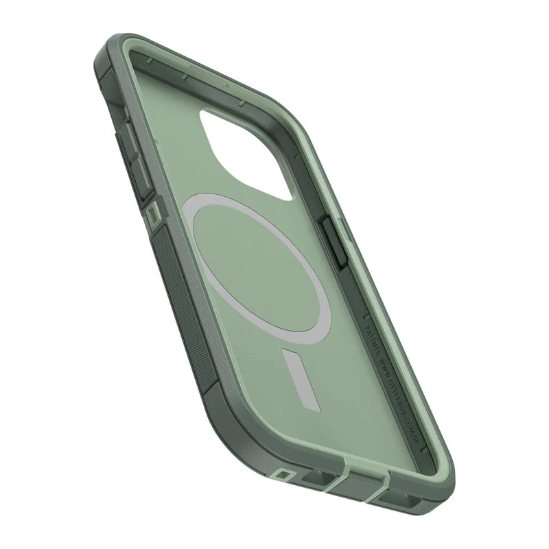 OtterBox Defender XT MagSafe Case for iPhone 14 Plus - Heavy Duty Protection, Green | Shockproof Cover for Outdoor, Work & Travel