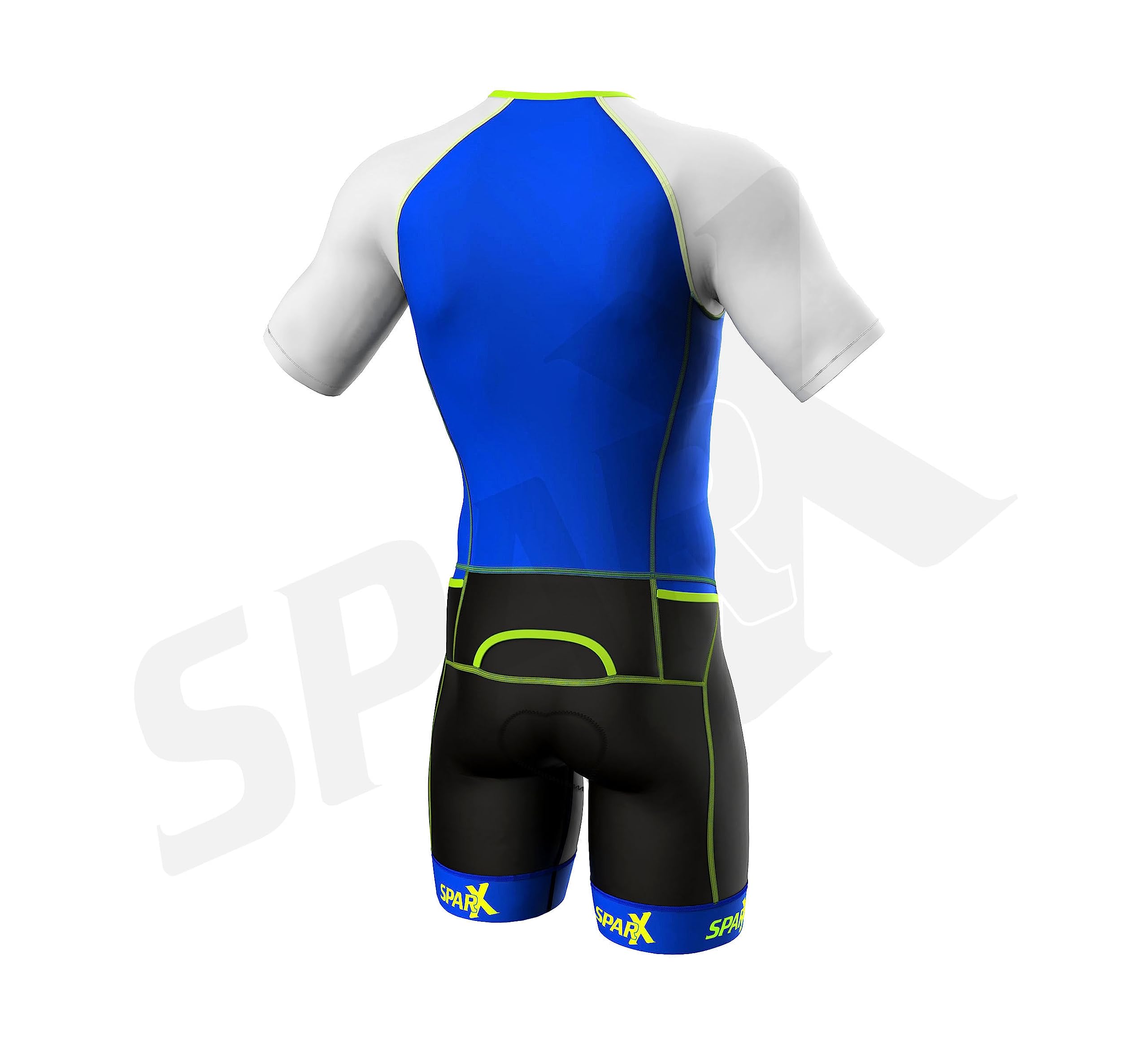 Sparx Men's Elite Aerosuit Triathlon Suit - Short Sleeve Triathlon Skinsuit for Cycling, Running & Swimming - High Performance Triathlon Gear for Competitions & Training