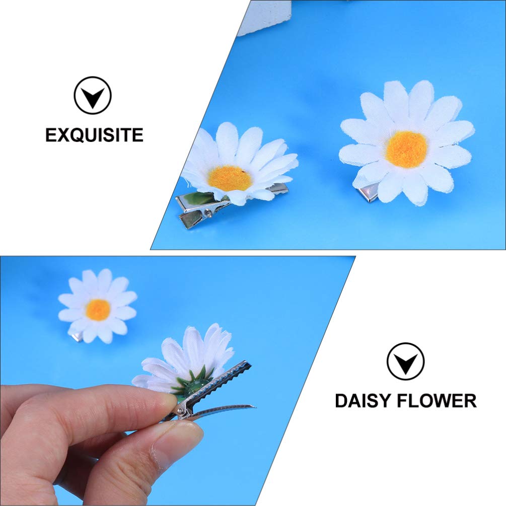 20pcs Daisy Hair Clips for Wedding Brides - Elegant Hair Combs, Hair Forks & Side Clamps - Women's Bridal Hair Accessories & Hair Ornaments - Perfect for Weddings, Proms & Special Occasions