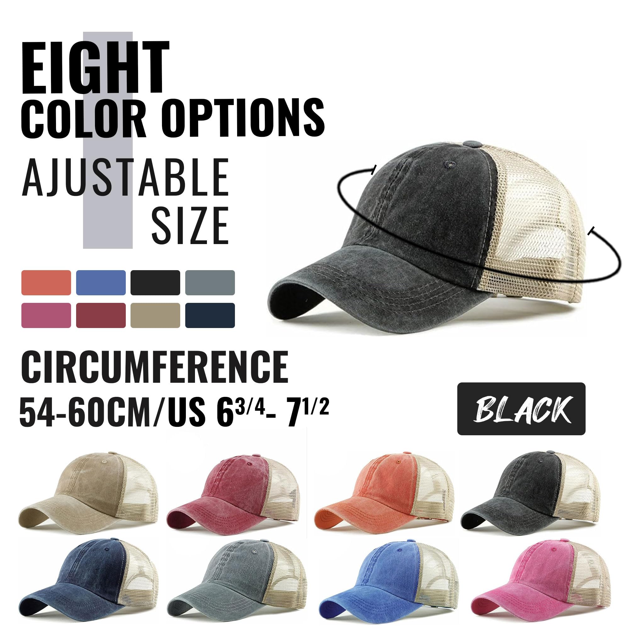 CLAPE Breathable Mesh Baseball Cap - Quick Dry Summer Trucker Hat for Golf, Running & Outdoor Sports | Lightweight Dad Hat for Men