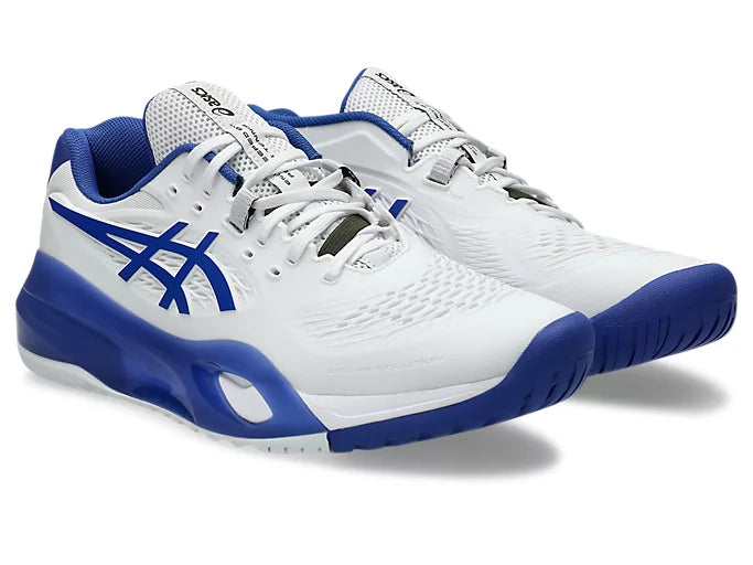 ASICS Men's Gel Resolution X Tennis Shoes - White/Dark Cobalt - High-Performance Court Sneakers for Competitive Play & Training