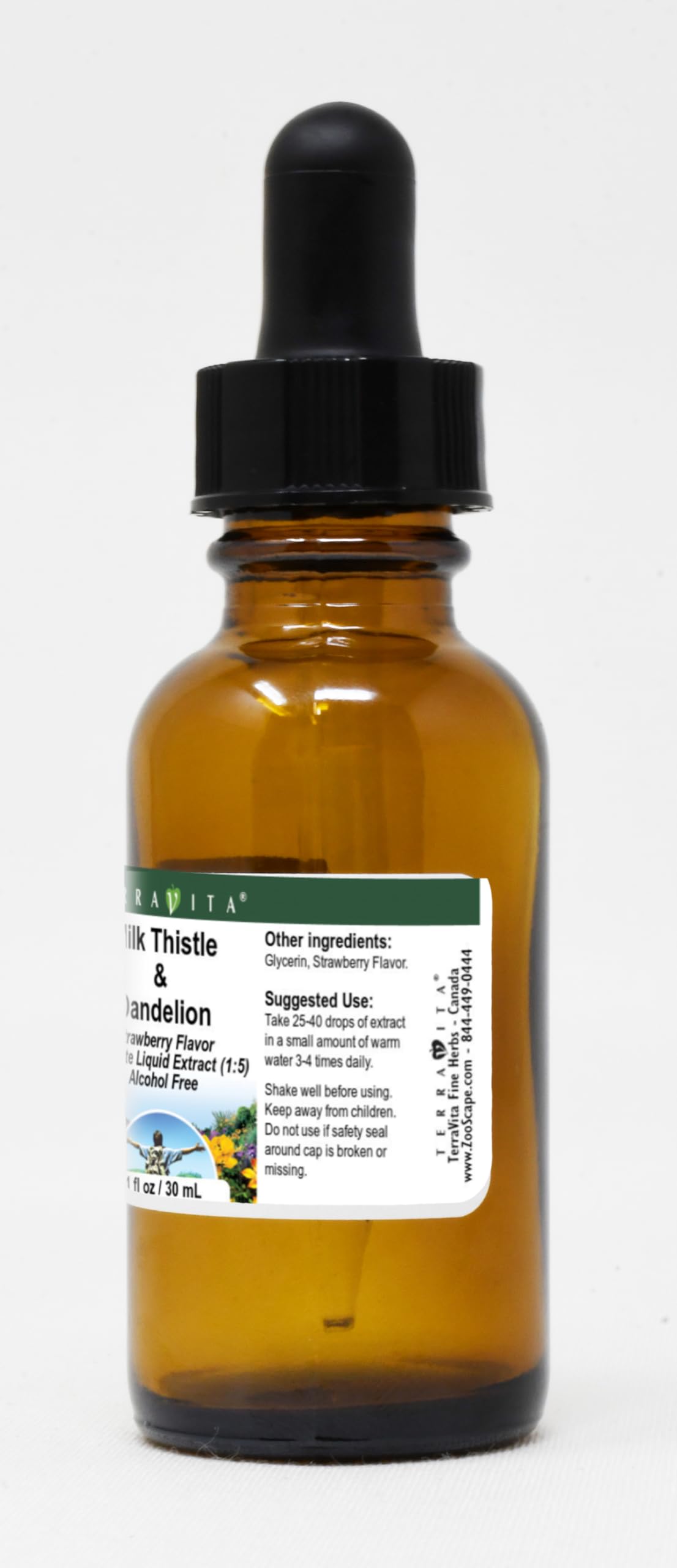 Organic Milk Thistle & Dandelion Root Liquid Extract (1:5) - Strawberry Flavored Herbal Supplement - 1 oz Bottle - Liver Support & Detox - Vegan, Non-GMO, Alcohol-Free - Perfect for Daily Wellness & Detox Routines