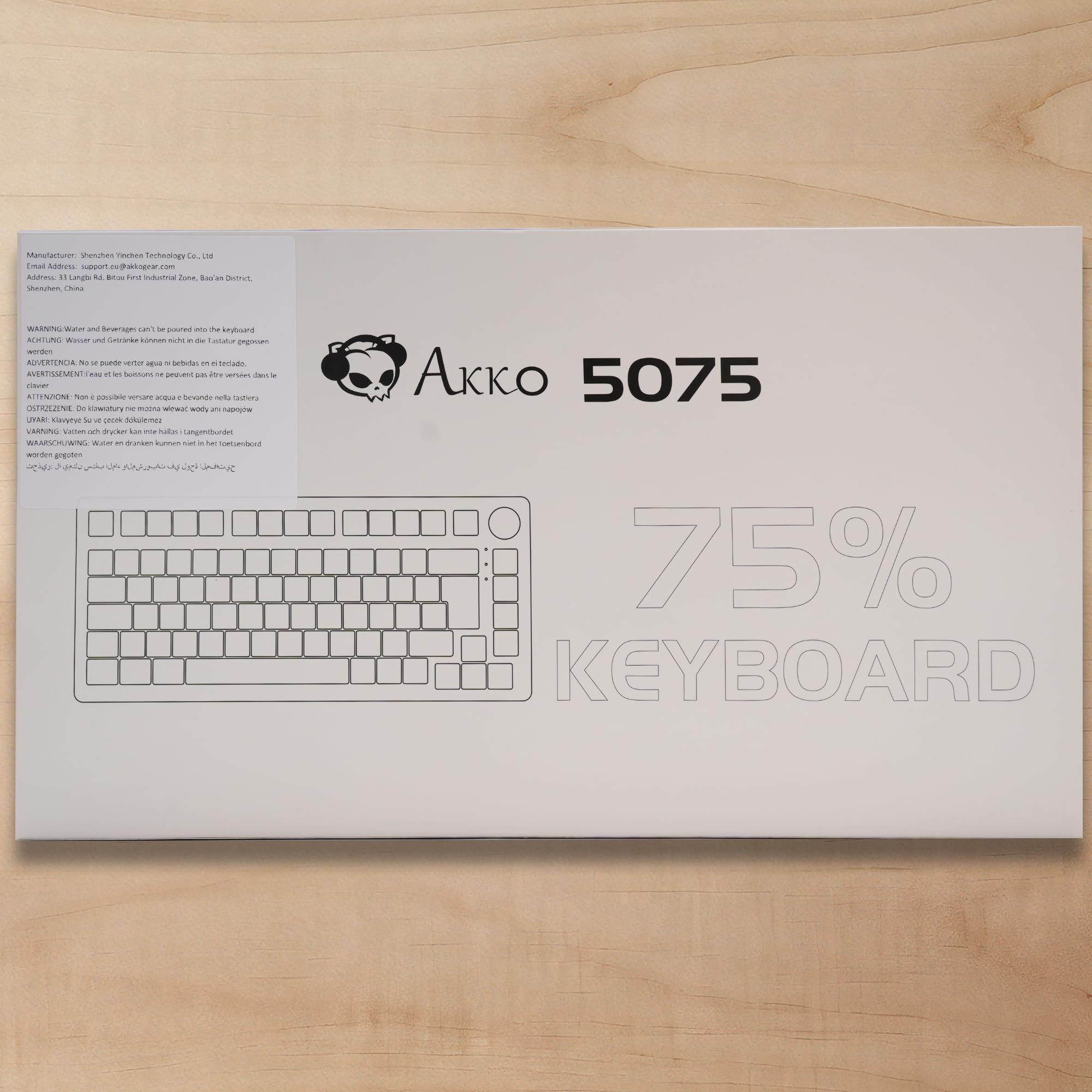 Akko 5075B Plus Gasket Keyboard - 3 Mode, RGB, Hot-Swap, Programmable for Gaming & Office (Black Silver)