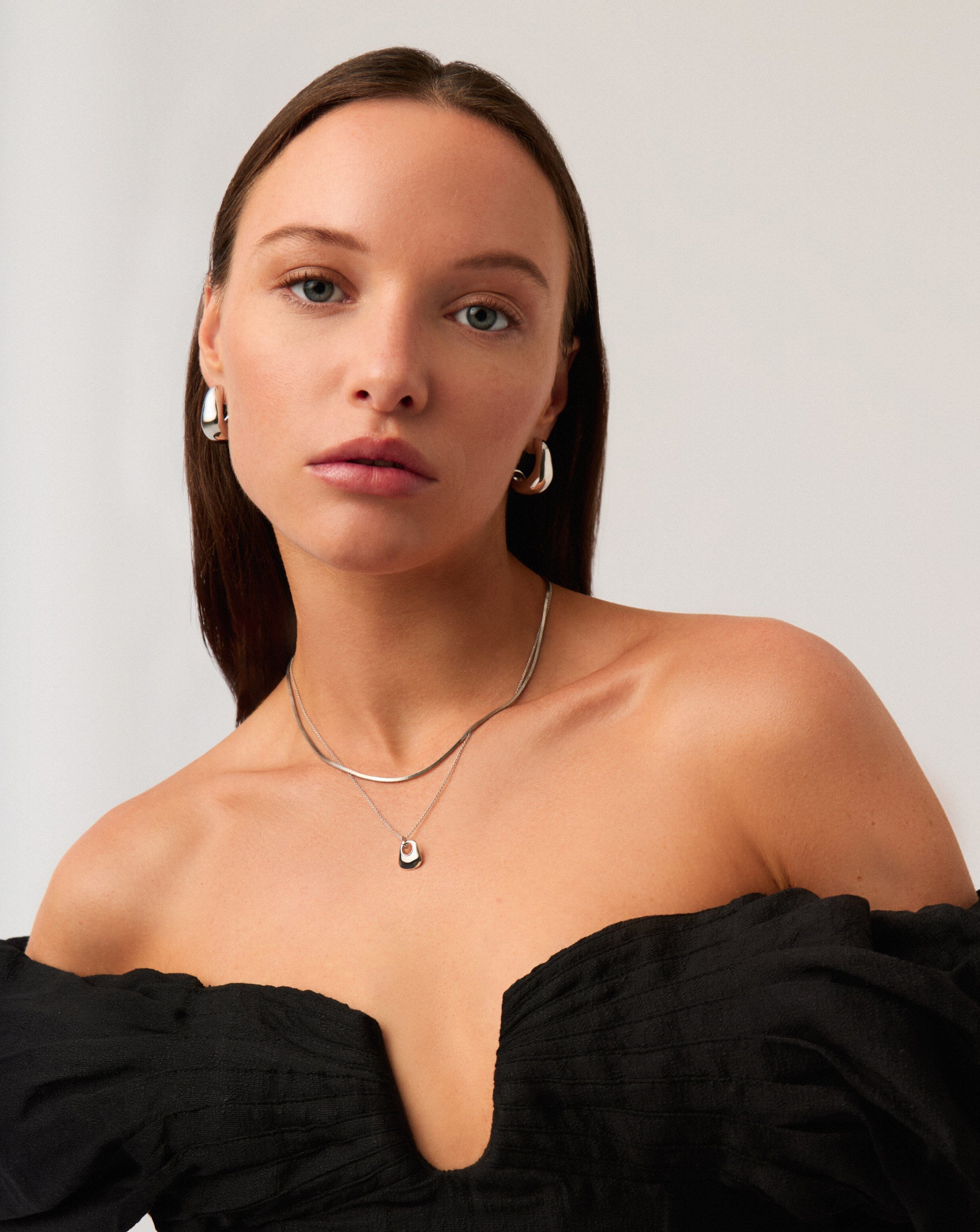 Hera Ridge Mini Pendant Necklace - Silver Plated Elegant Jewelry for Women | Perfect for Everyday Wear, Date Nights & Special Occasions
