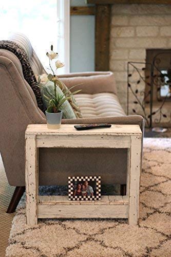 Modern White Accent Table for Living Room - Elegant Side Table, Nightstand or End Table - Perfect for Small Spaces, Bedroom & Home Decor