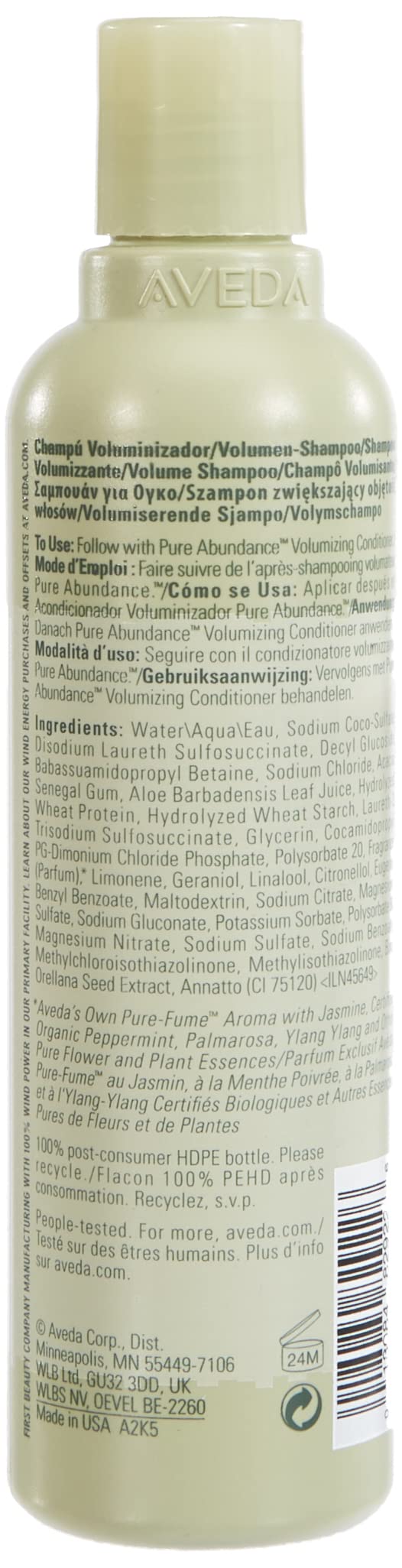 Aveda Pure Abundance Volumizing Shampoo with Peppermint - 8.5 Fl Oz for Fine & Thin Hair - Adds Volume & Shine for Daily Hair Care Routine