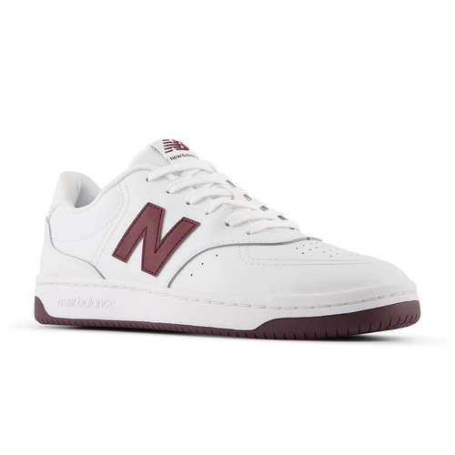 New Balance BB80 Unisex Sneakers - White/Maroon Athletic Shoes for Men & Women | Perfect for Running, Gym Workouts & Casual Wear