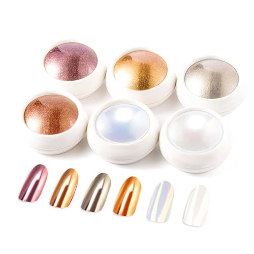K1-6pcs White Silver Gold Chrome Powder