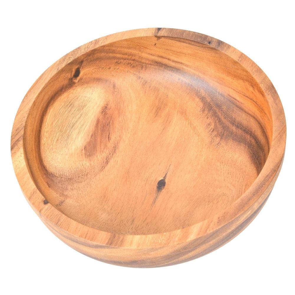 Premium Wooden Salad Bowl Set - Large Natural Wood Serving & Mixing Bowl for Salads, Pasta, Cereals, Snacks - 2 Sizes (10