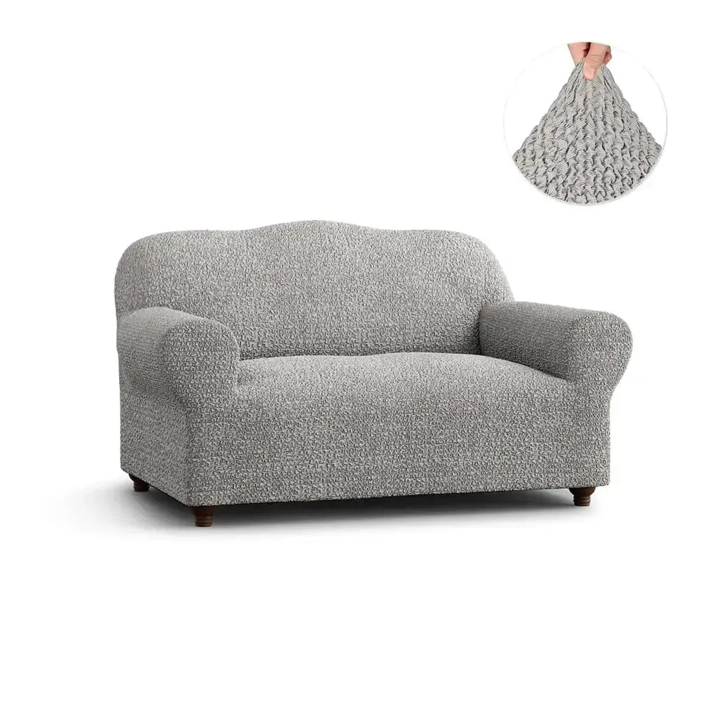 2 Seater Loveseat Slipcover - Mille Righe Collection | Sofa Protector for Living Room, Bedroom & Office | Washable & Durable Furniture Cover