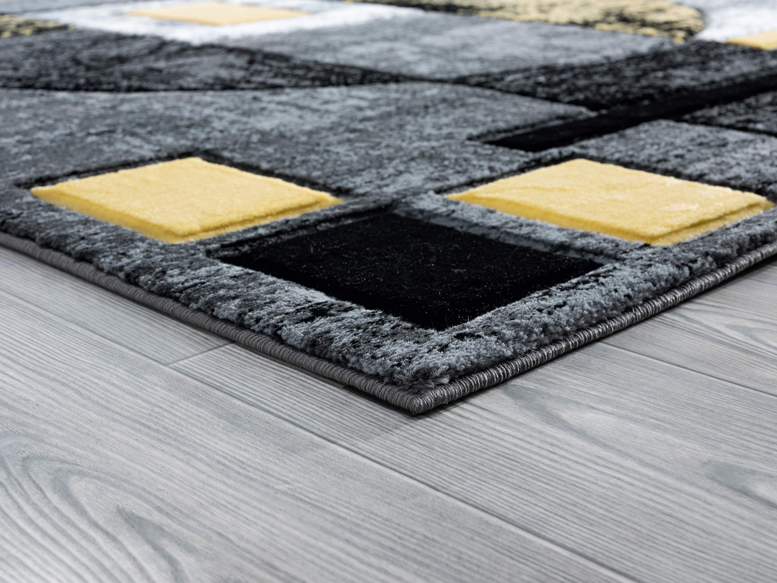 Premium United Weavers of America Bristol Epsilon Yellow Area Rug 7'10