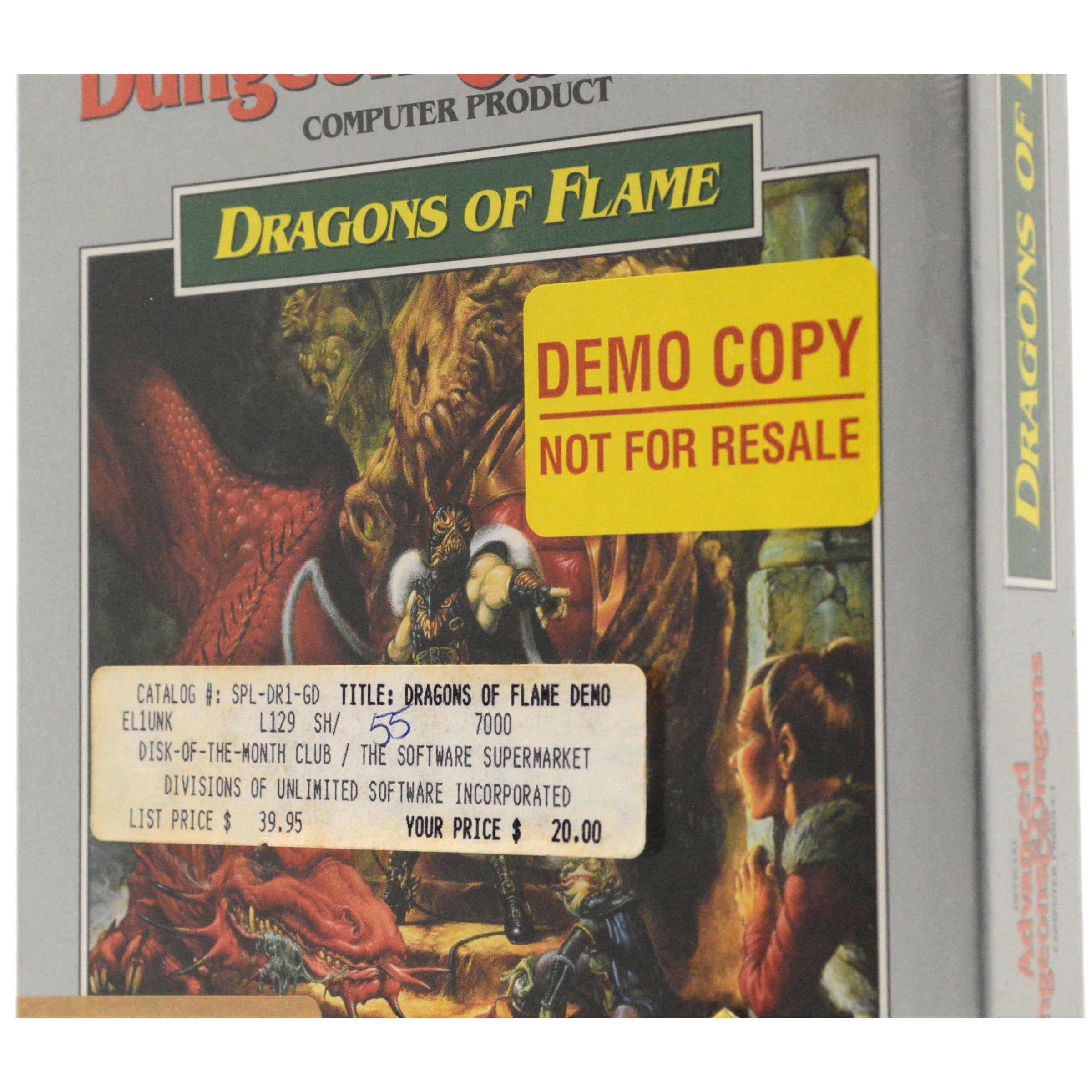 Commodore Amiga Sealed Dungeons & Dragons Game - Dragons of Flame Rare New Collectible for Retro Gaming & Tabletop RPG Enthusiasts