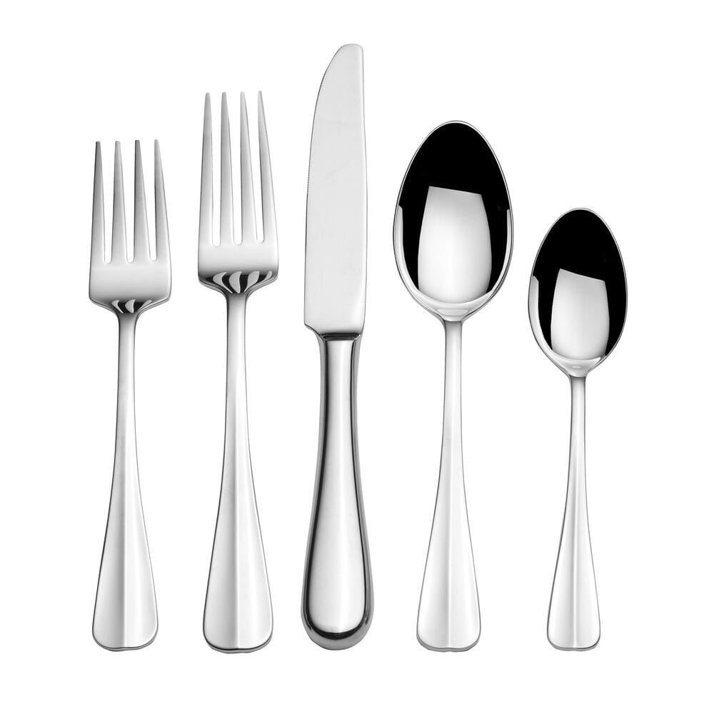Premium Riggs 20-Piece Stainless Steel Flatware Set - Service for 4 - Elegant Dinnerware for Formal Dining, Family Gatherings & Special Occasions