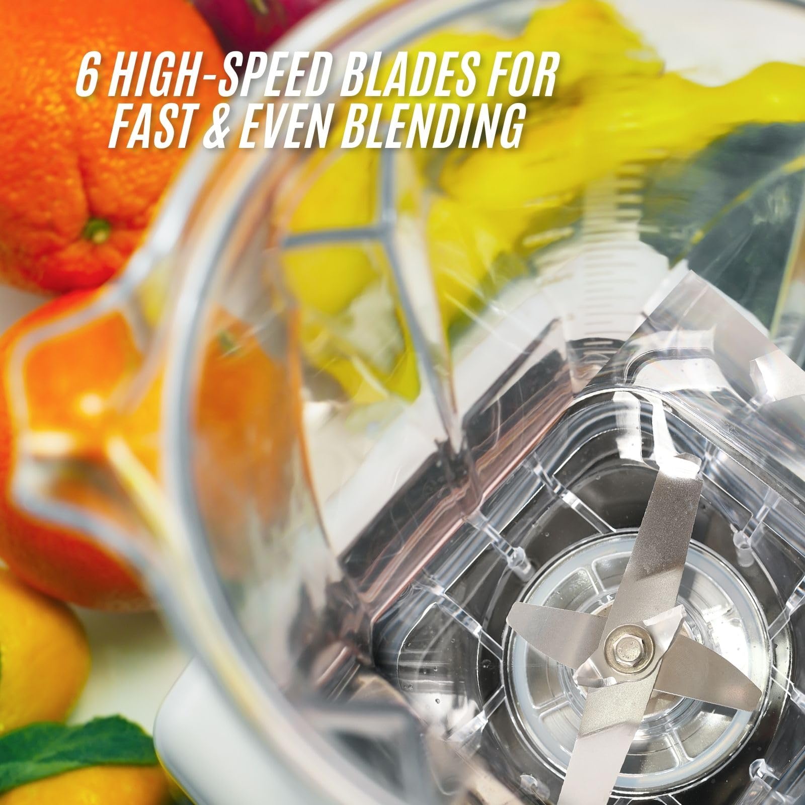 1700W Commercial Blender with 61oz Pitcher - High-Speed, Self-Cleaning & Quiet Performance for Smoothies, Protein Shakes, Soups - Perfect for Restaurants, Juice Bars & Home Kitchens