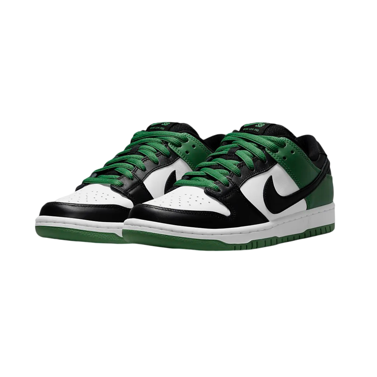 Nike SB Dunk Low Pro Skateboarding Shoes - Classic Green, Black & White Colorway | Perfect for Streetwear, Skateboarding & Casual Wear
