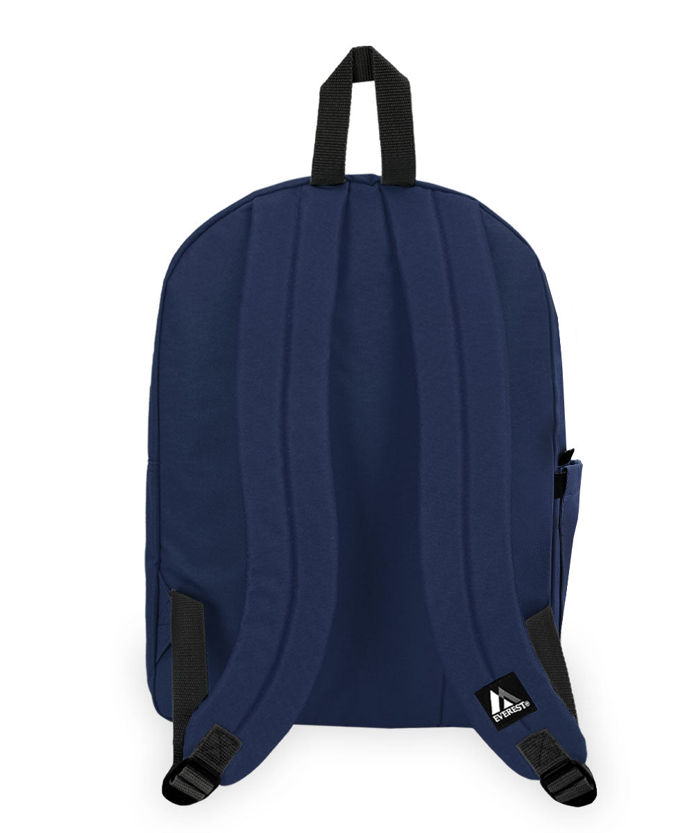 EVEREST Classic Laptop Backpack with Side Pocket - Waterproof 15.6 Inch Computer Bag for Men & Women - Perfect for Work, School, Travel & Commuting - Navy Blue