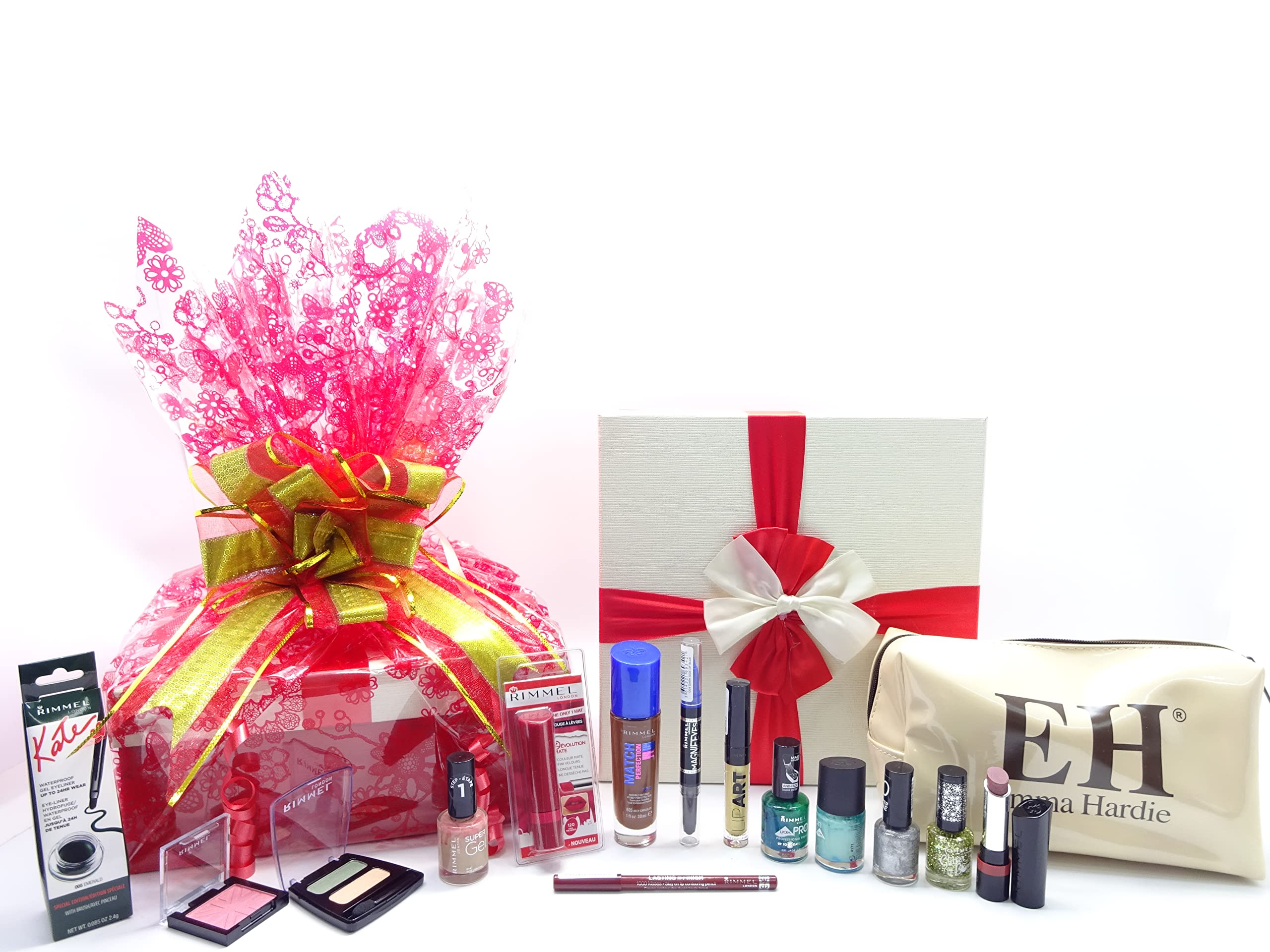 Rimmel London Luxury Beauty Gift Set with Makeup Bag - Perfect for Holidays, Birthdays & Special Occasions | Skincare & Cosmetics Bundle for Women
