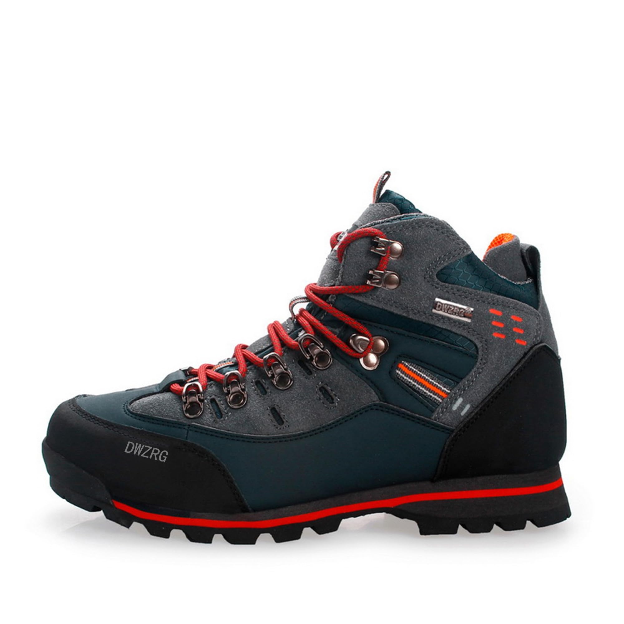 Men's Waterproof Leather Mid Hiking Boots - Non-Slip Lightweight Trekking Sneakers for Outdoor Adventures, Camping & Trail Walking