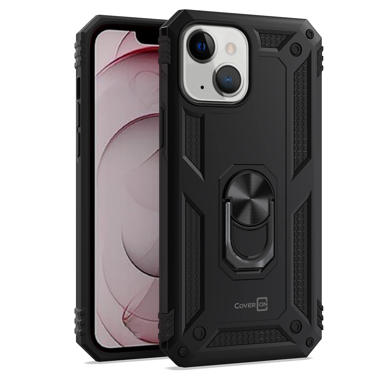 CoverON Rugged Magnetic Mount Case for Apple iPhone 13 - Shockproof Protective Phone Cover with Strong Magnet (Black) | Perfect for Outdoor Adventures, Work & Daily Use