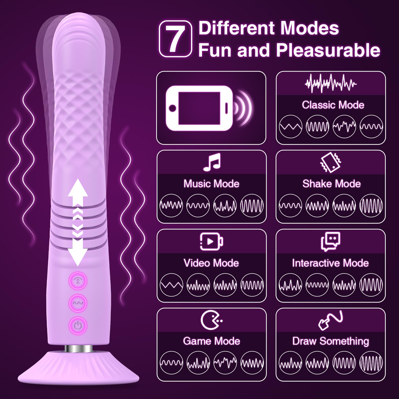 Realistic 9 Inch Thrusting Dildo Vibrator Sex Machine with 3 Thrusts & 9 Vibration Modes - Soft Silicone Suction Cup Adult Toy for Women & Men - Perfect for Couples Play, Solo Pleasure & BDSM Exploration